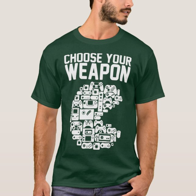 T-shirt Choisissez votre console de jeu vidéo d'armes (Devant)