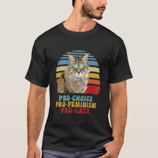 T-shirt Choix Pro Féminisme Pro Chats Droits des Femmes Fe
