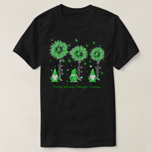 T-shirt Cholangiite primaire Sensibilisation gnome fai (Design devant)