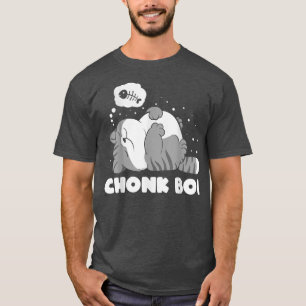 T-shirt Chonk Boi Lazy somnolent Chat Drôle conception mèm