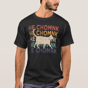 T-shirt Chonk Chat Chonk Mème Fat Chat Retro He Chomnk