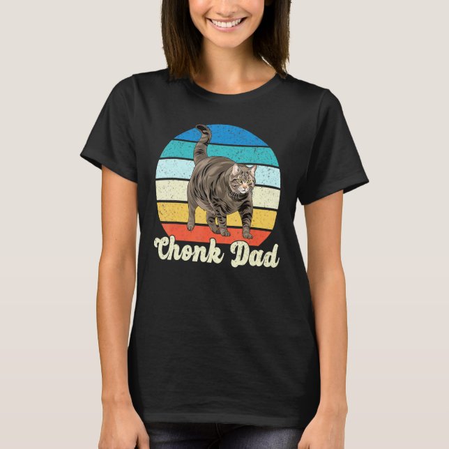 T-shirt Chonk Chat Papa Scale Meme Retro Style Daddy Chats (Devant)