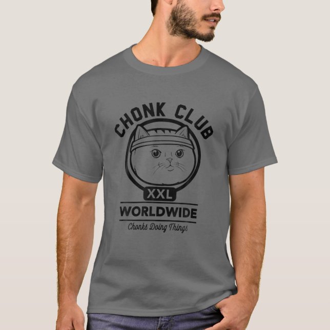 T-shirt Chonk Club Funny Chat Art (Devant)