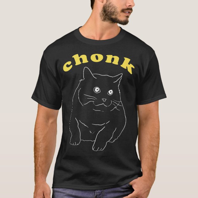 T-shirt Chonk esthétique mignon Graphic Graisse Thicc Chat (Devant)