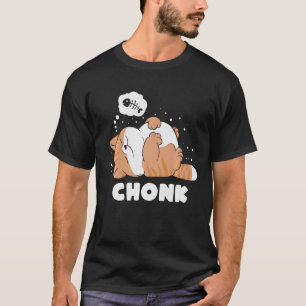 T-shirt Chonk Lazy Cat n'approuve pas mème
