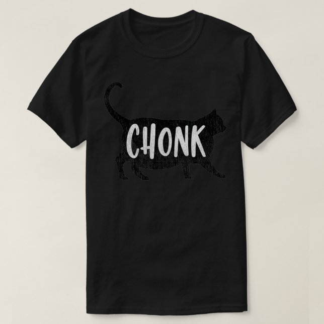 T-shirt Chonk Simple Retro Funny Fat Chat Mème (Design devant)