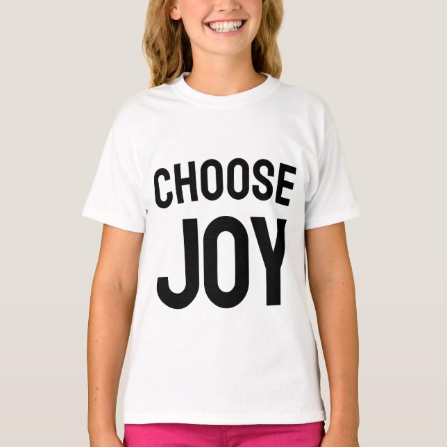 T-shirt Choose joy - inspirational kid's tee (Devant)