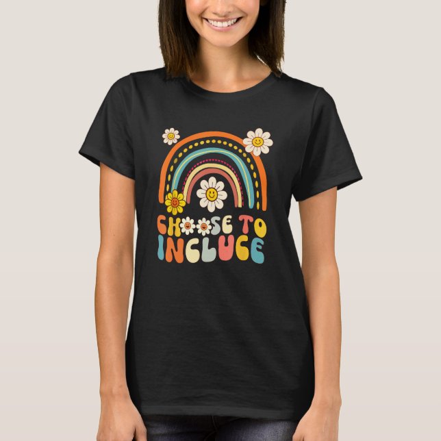 T-shirt Choose To Include Autism Teacher Special Education (Devant)