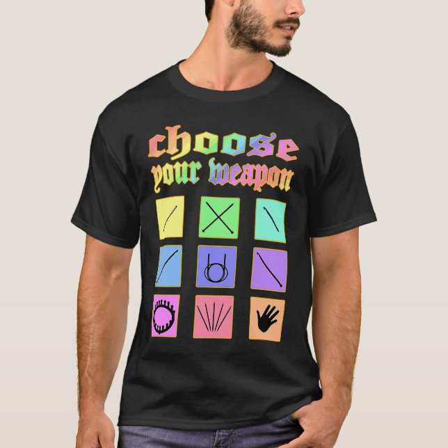 T-shirt Choose your weapon knitting crochet sewing loom ra (Devant)