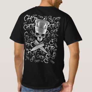 T-shirt Chop Chop Chop Funny Manic Chef Crâne
