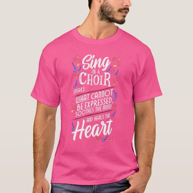 T-shirt Chorale de spectacle pour chanteur d'opéra  Chante (Devant)
