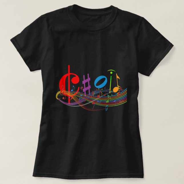 T-shirt Chorale Symboles de musique Classe préférée Retour (Design devant)