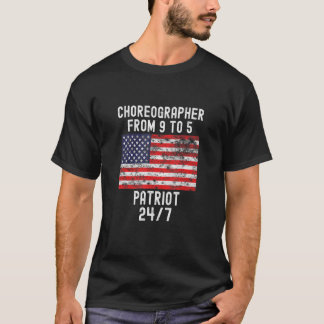 T-shirt Chorégraphe Patrio Patriotic 4 juillet Usa Fla