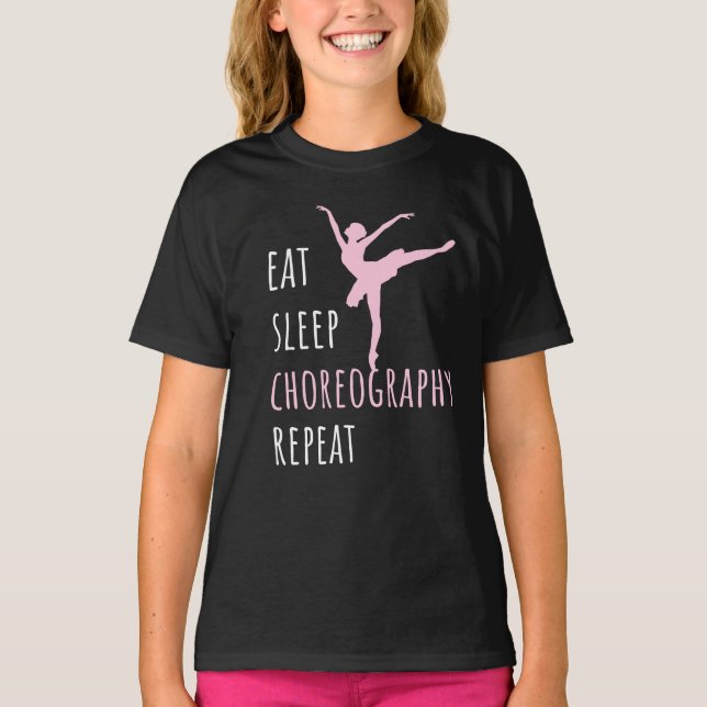 T-shirt Chorégraphie du sommeil à manger Répéter (Devant)