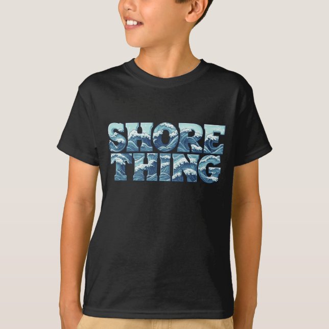 T-shirt Chose de la Côte | Graphique de Surf Enfant Vagues (Devant)