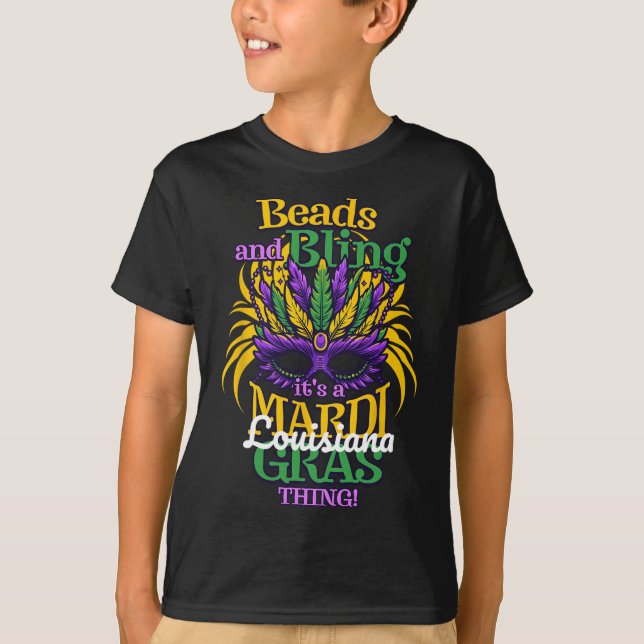 T-shirt Chose de Mardi Gras de Louisiane  (Devant)
