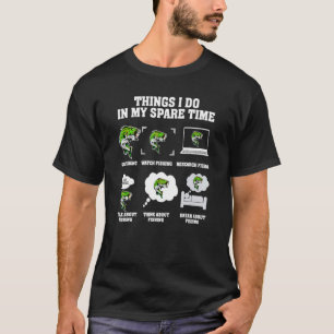 T-shirt Chose que je fais pendant mon temps libre Pêche 10