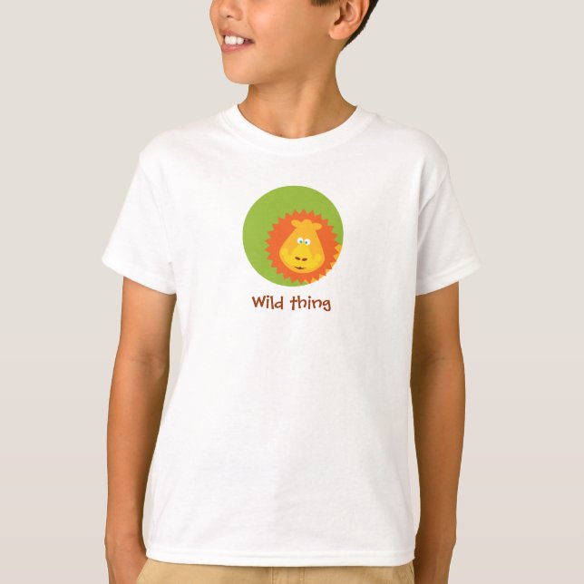 T-shirt Chose sauvage - chemise - lion (Devant)