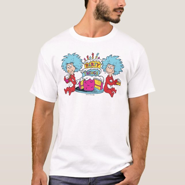 T-shirt Chose Une Chose Deux Fête Choses (Devant)