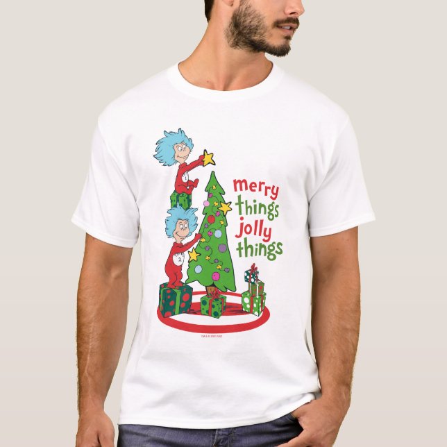 T-shirt Chose Une Chose Deux Merry Things Jolly Things (Devant)