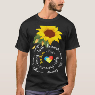 T-shirt Choses d'autisme Tournesol Sensibilisation à l'aut