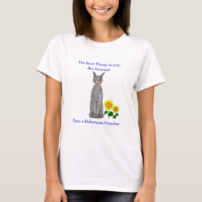 T-shirt Choses de Pinscher de dobermann les meilleures (Devant)