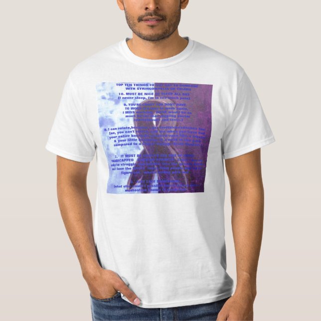 T-SHIRT CHOSES DE TOP TEN À NE PAS DIRE À QUELQU'UN AVEC (Devant)