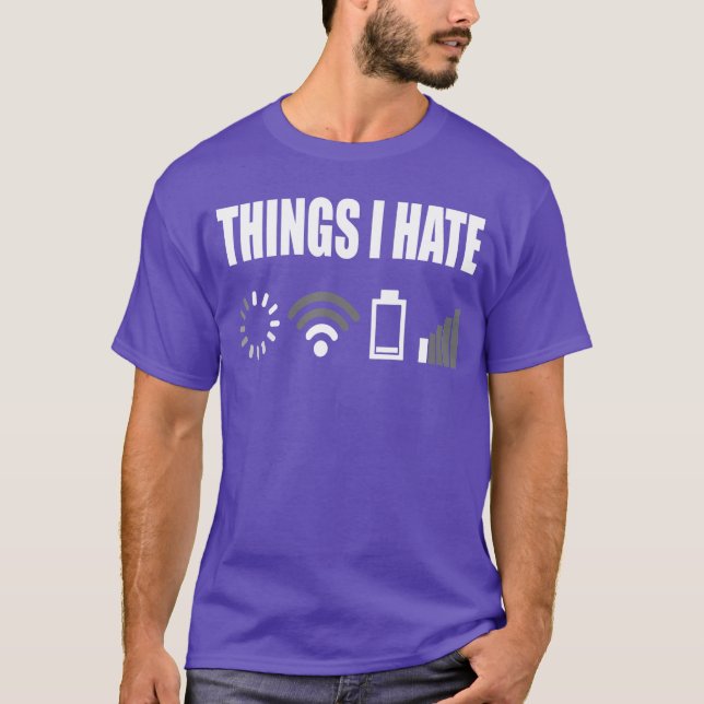T-shirt Choses que je déteste tenue de programmeur cadeau  (Devant)