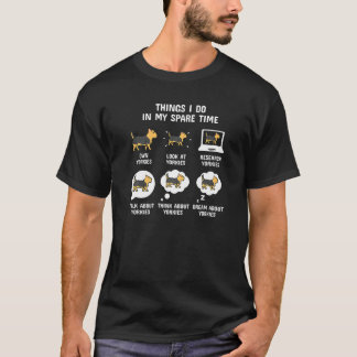 T-shirt Choses que je fais dans mon temps libre Chien York