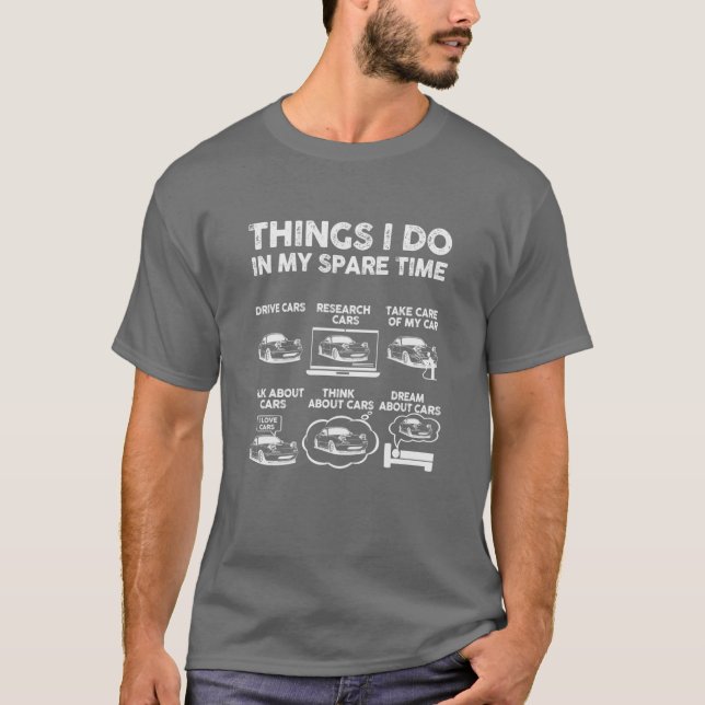 T-shirt Choses que je fais dans mon temps libre Miata MX5 (Devant)