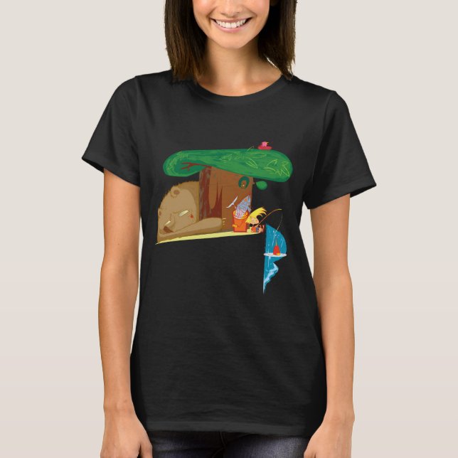 T-shirt Choses que je fais dans mon temps libre Pêcheur Ho (Devant)