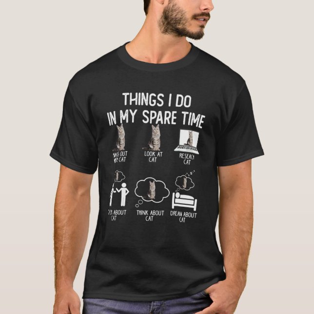 T-shirt Choses que je fais dans mon temps libre pour traîn (Devant)