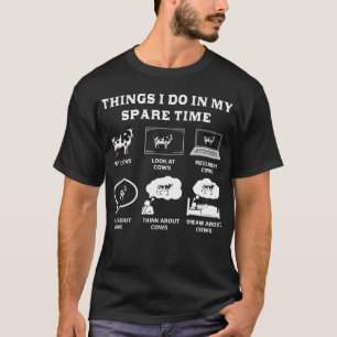 T-shirt Choses que je fais dans mon temps libre Vacher Vac