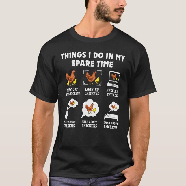 T-shirt Choses que je fais pendant mes temps libres éleveu (Devant)