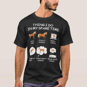 T-shirt Choses que je fais pendant mon temps libre Amoureu