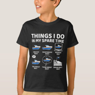 T-shirt Choses que je fais pendant mon temps libre Drôle d