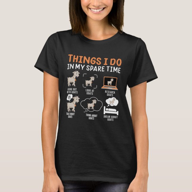 T-shirt Choses que je fais pendant mon temps libre Élevage (Devant)