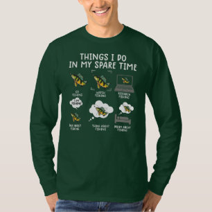 T-shirt choses que je fais pendant mon temps libre pêche