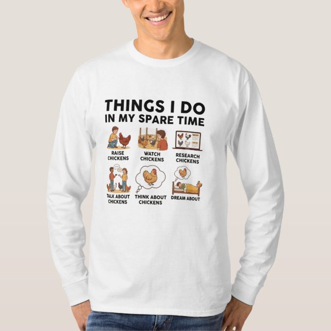 T-shirt Choses que je fais pendant mon temps libre — pour  (Devant)