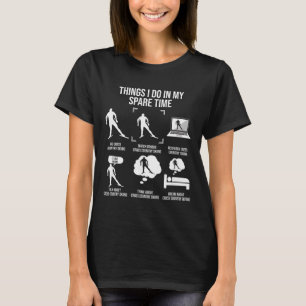 T-shirt Choses que je fais pendant mon temps libre, Ski de