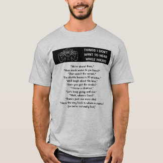 T-shirt Choses que je ne veux pas entendre en randonnée dr