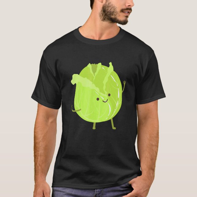 T-shirt Chou Avec Armoiries Légumes Heathy Chou (Devant)
