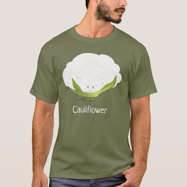 T-shirt Chou-fleur Caractère Alimentation végétale (Devant)