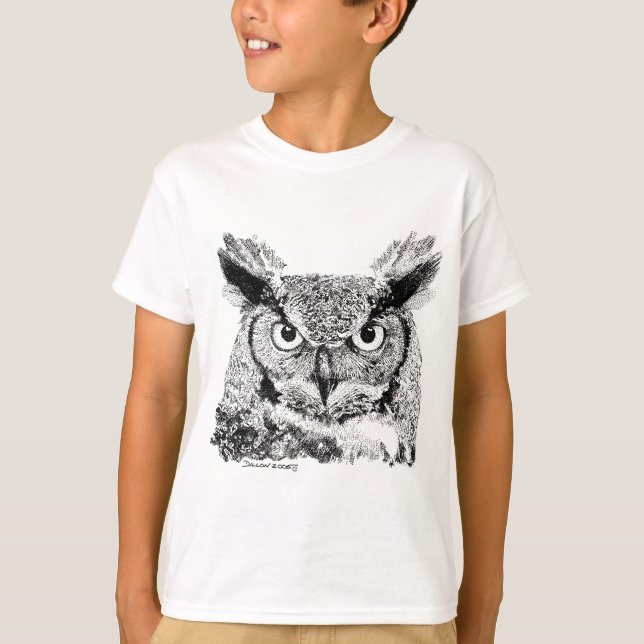 T-shirt Chouette à cornes (Devant)