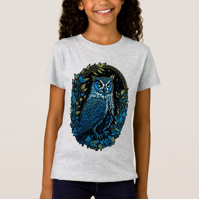T-Shirt Chouette à grande corne (Devant)