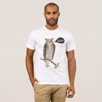 Chouette à grande corne drôle dont la grammaire