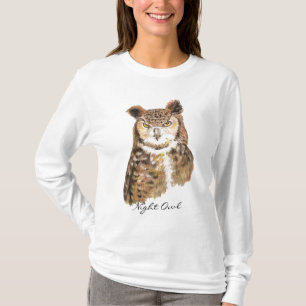 T-shirt Chouette à grande corne T