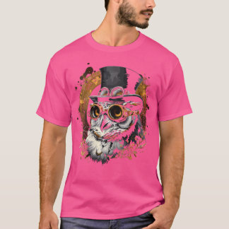 T-shirt Chouette à vapeur Chouette Steampunk Art