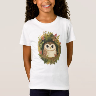 T-shirt chouette aquarelle mignonne