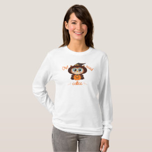 T-shirt Chouette/Automne/Automne/Halloween/citrouille